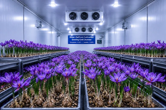 nandikoti_Kesar ( saffron ) Cultivation growing cold chamber